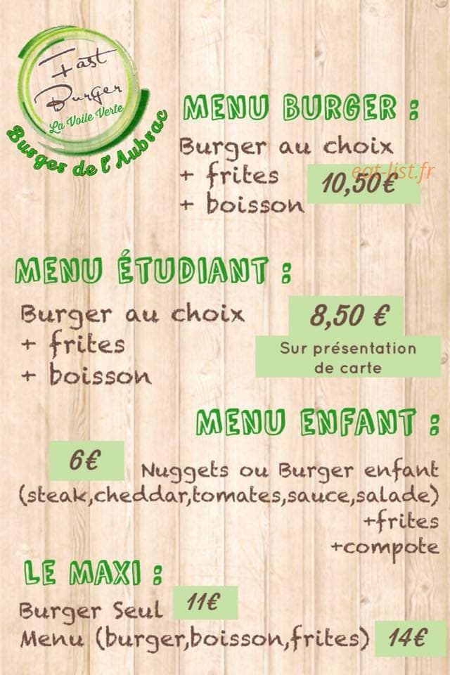 Fast Burger 48 — carte page 2