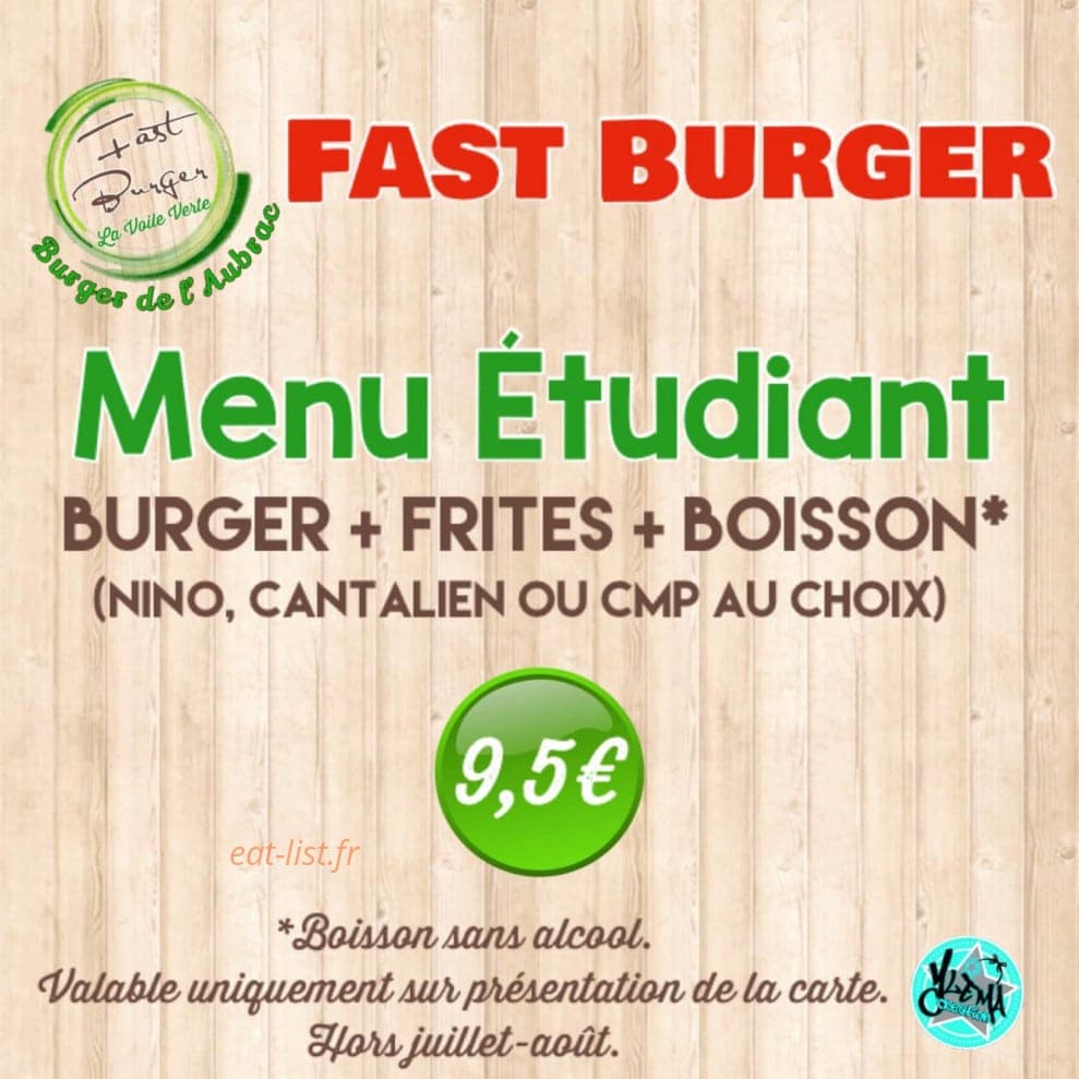 Fast Burger — carte page 2