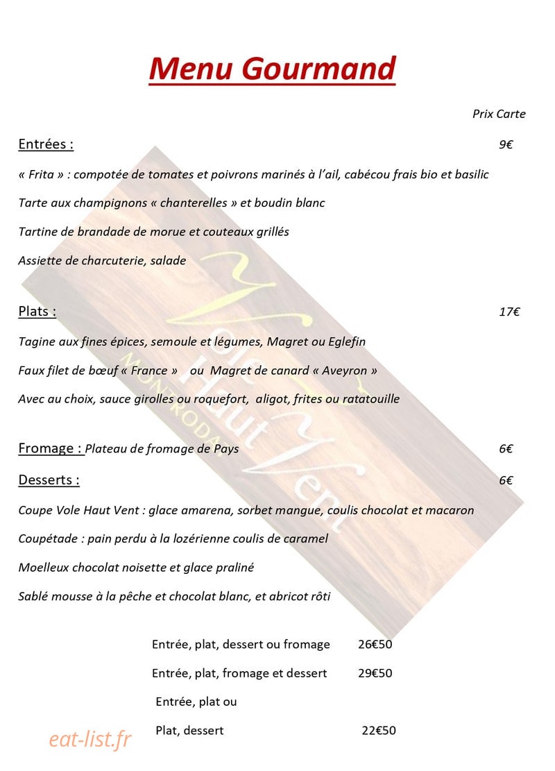 Vole Haut Vent — carte page 1