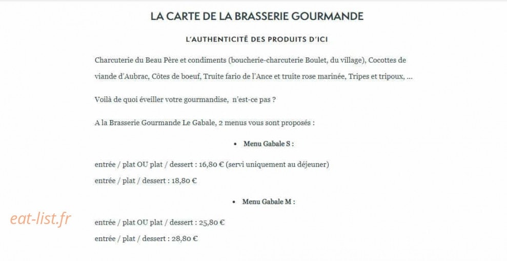 Le Gabale — carte page 1
