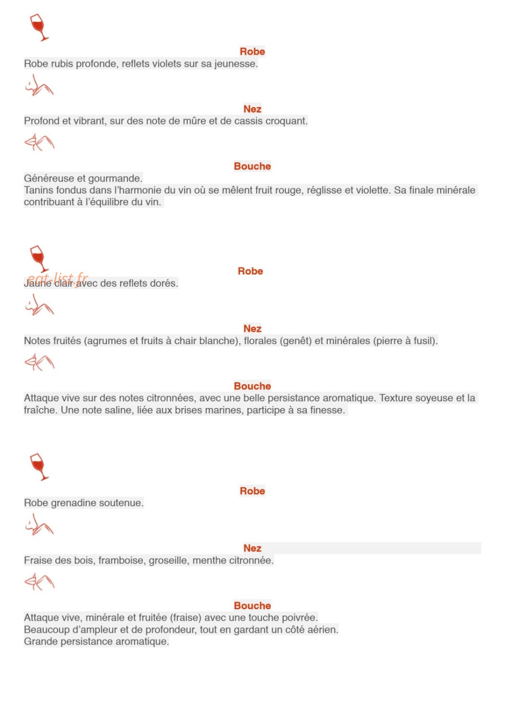 Auberge du Chanet — carte page 7