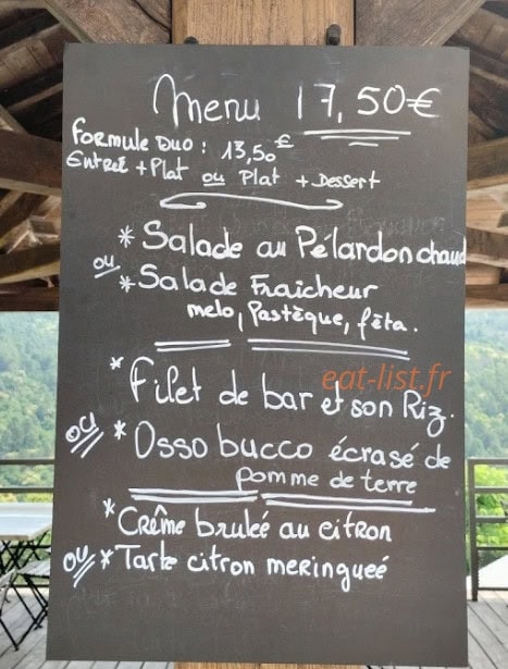 La Terrasse du Galeizon — carte page 1