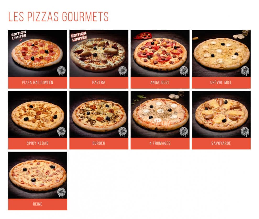 Gang Of Pizza — carte page 1