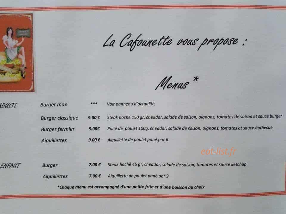 La Cafounette del Païs — carte page 1