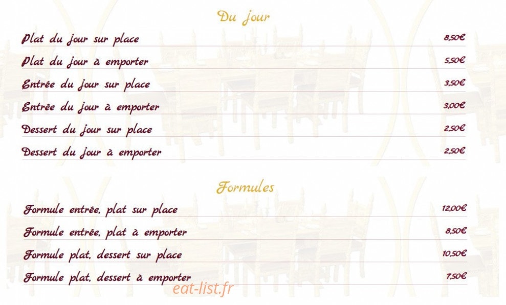 La Tablée du Foirail — carte page 1
