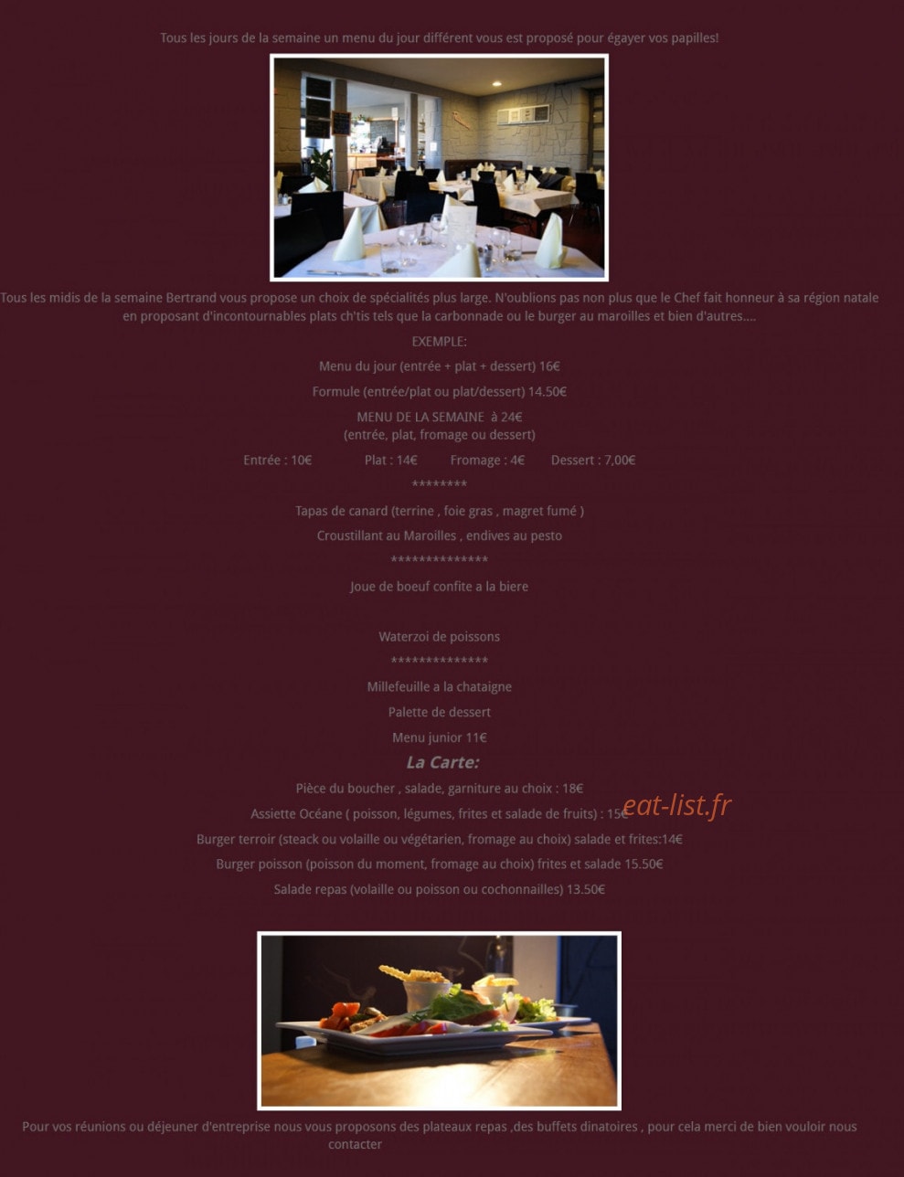 La Ch'ti Cocotte — carte page 2