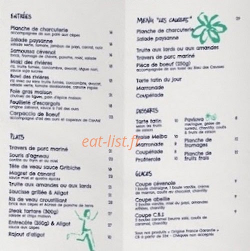 Chez Marco — carte page 2