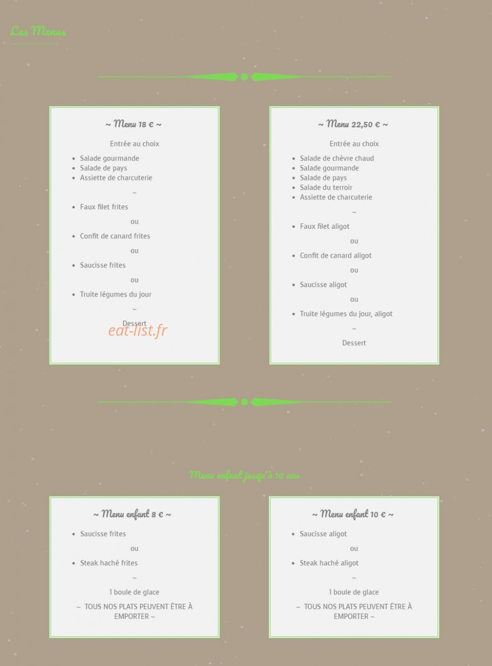 Chez Alex — carte page 2