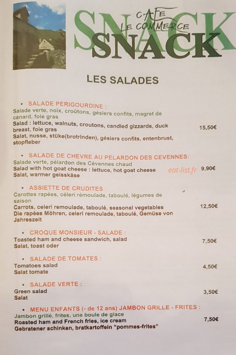 Le Commerce — carte page 1