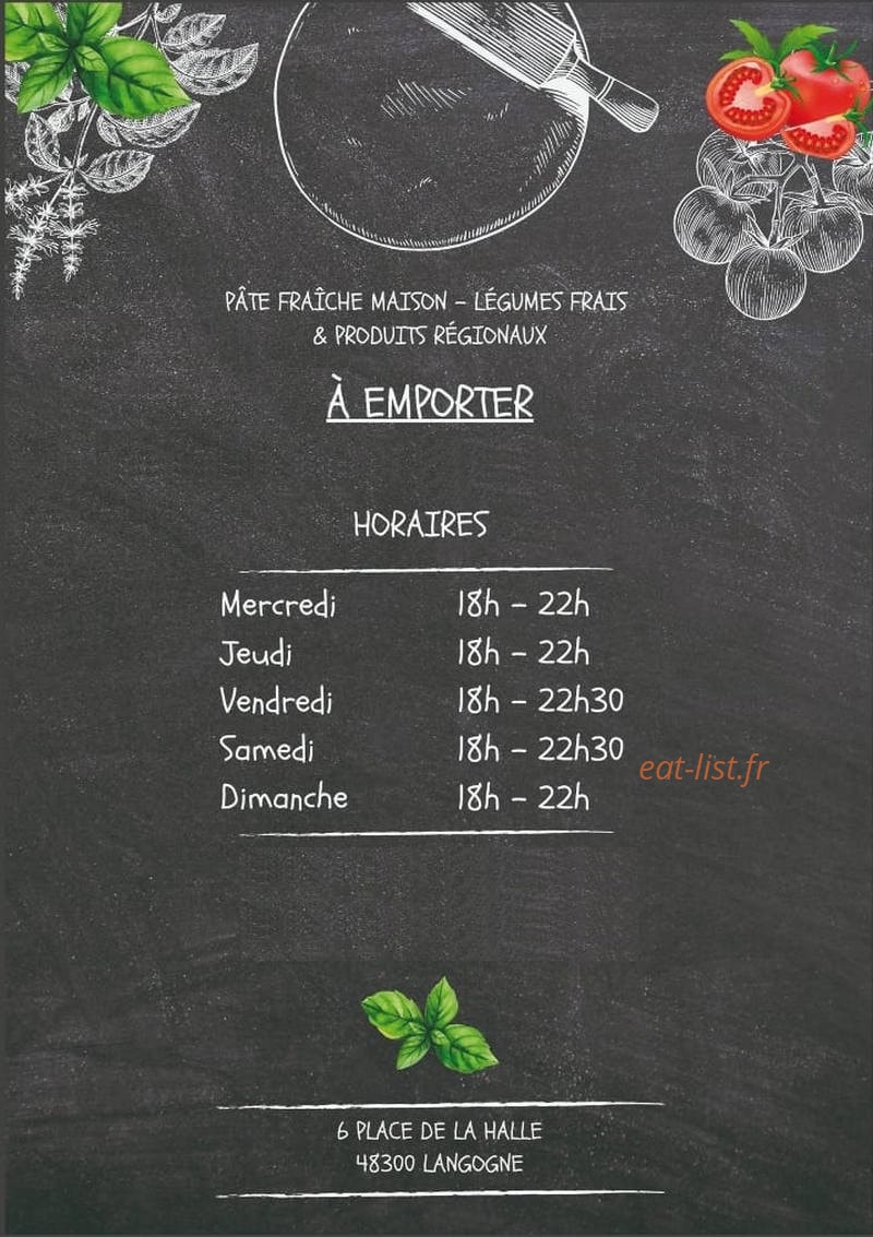 La cuisine de Grego — carte page 1