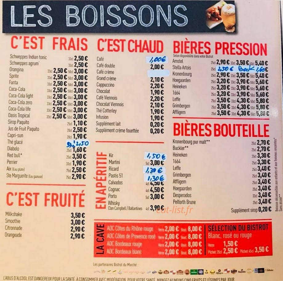 Le Bistrot du Marché — carte page 5
