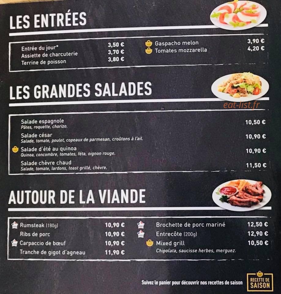 Le Bistrot du Marché — carte page 2