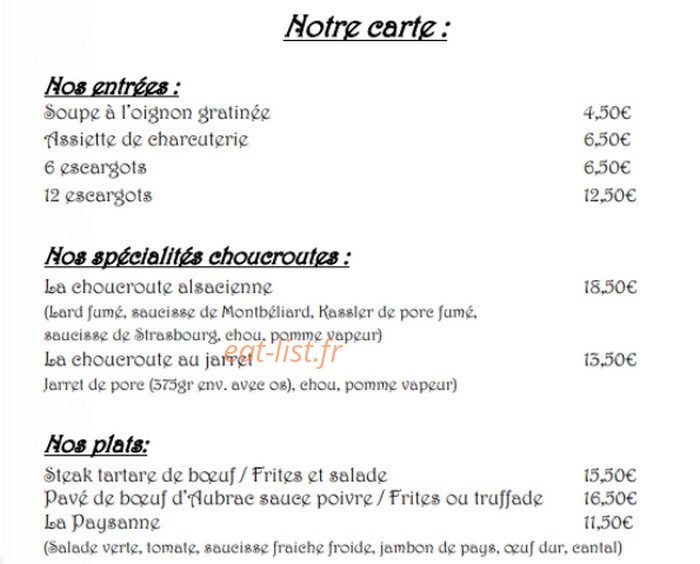 Café de la place — carte page 1
