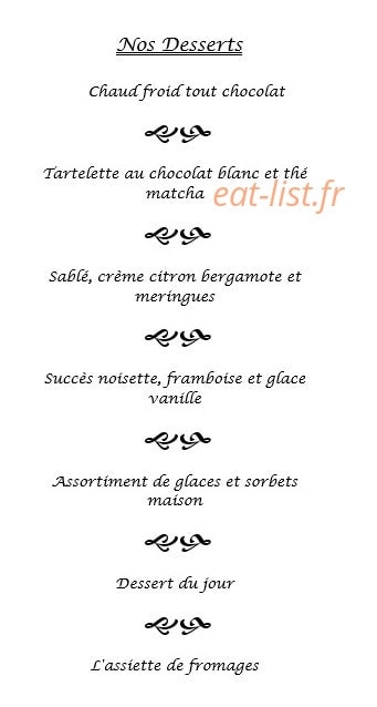 Restaurant de booz — carte page 2