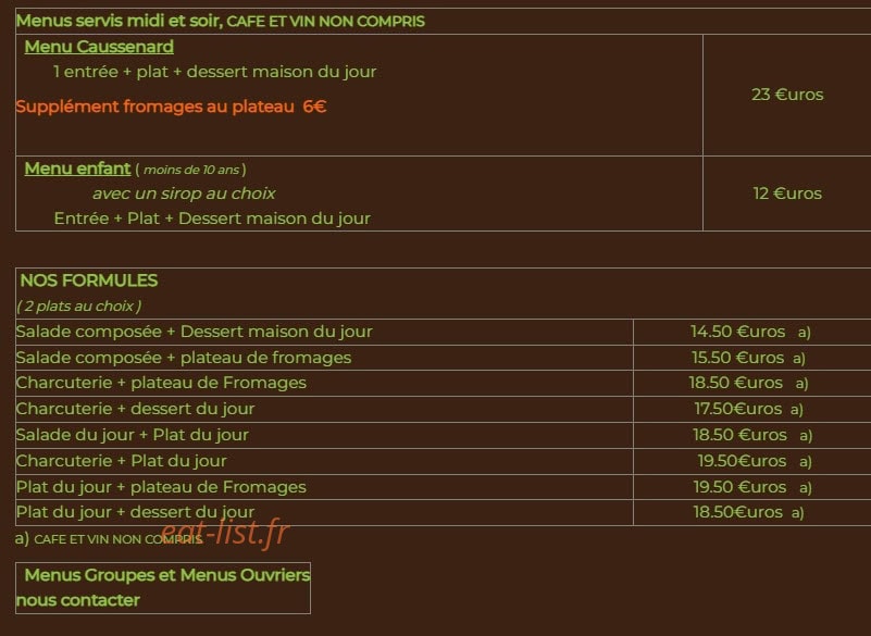 Le gîte de L'Hom — carte page 1