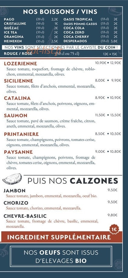 Pizzeria Hé Papé — carte page 4
