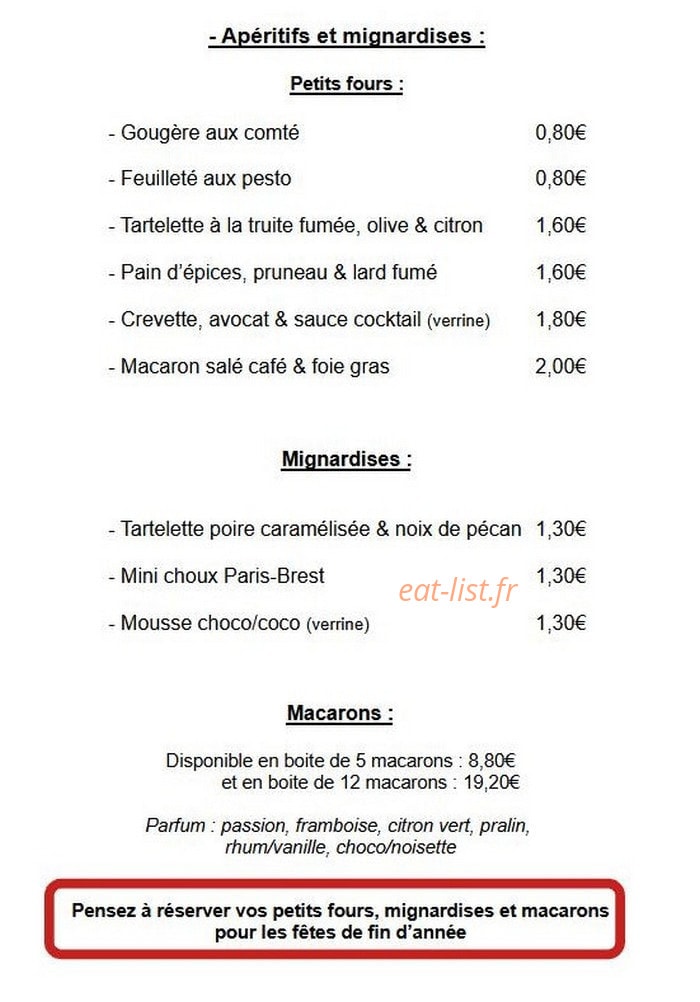 Sandwichs & Chantilly — carte page 2