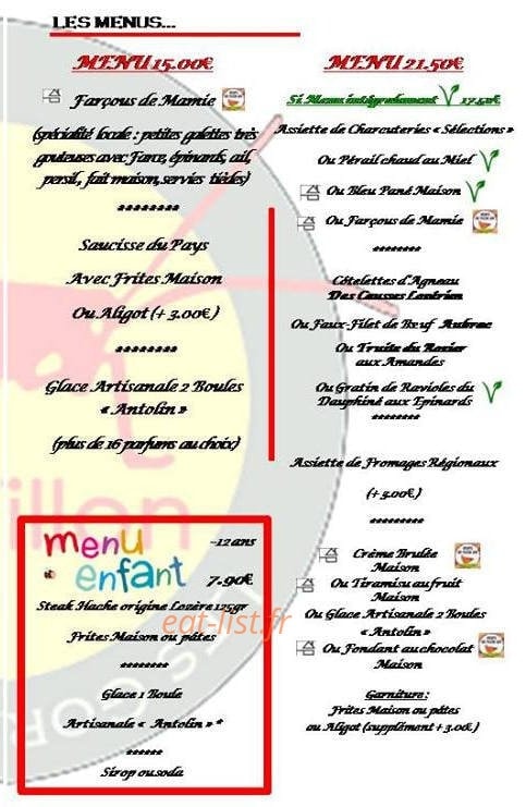 Le Grillon — carte page 3