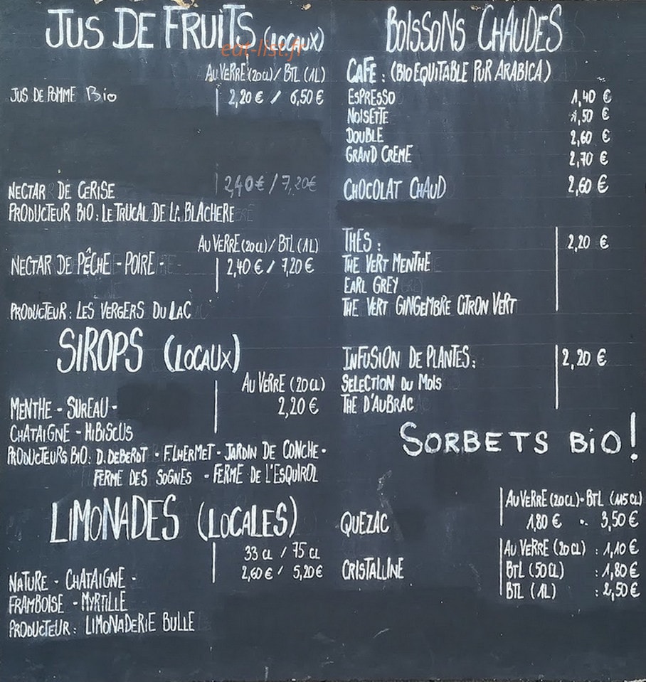 Le Comptoir de la Régordane — carte page 3