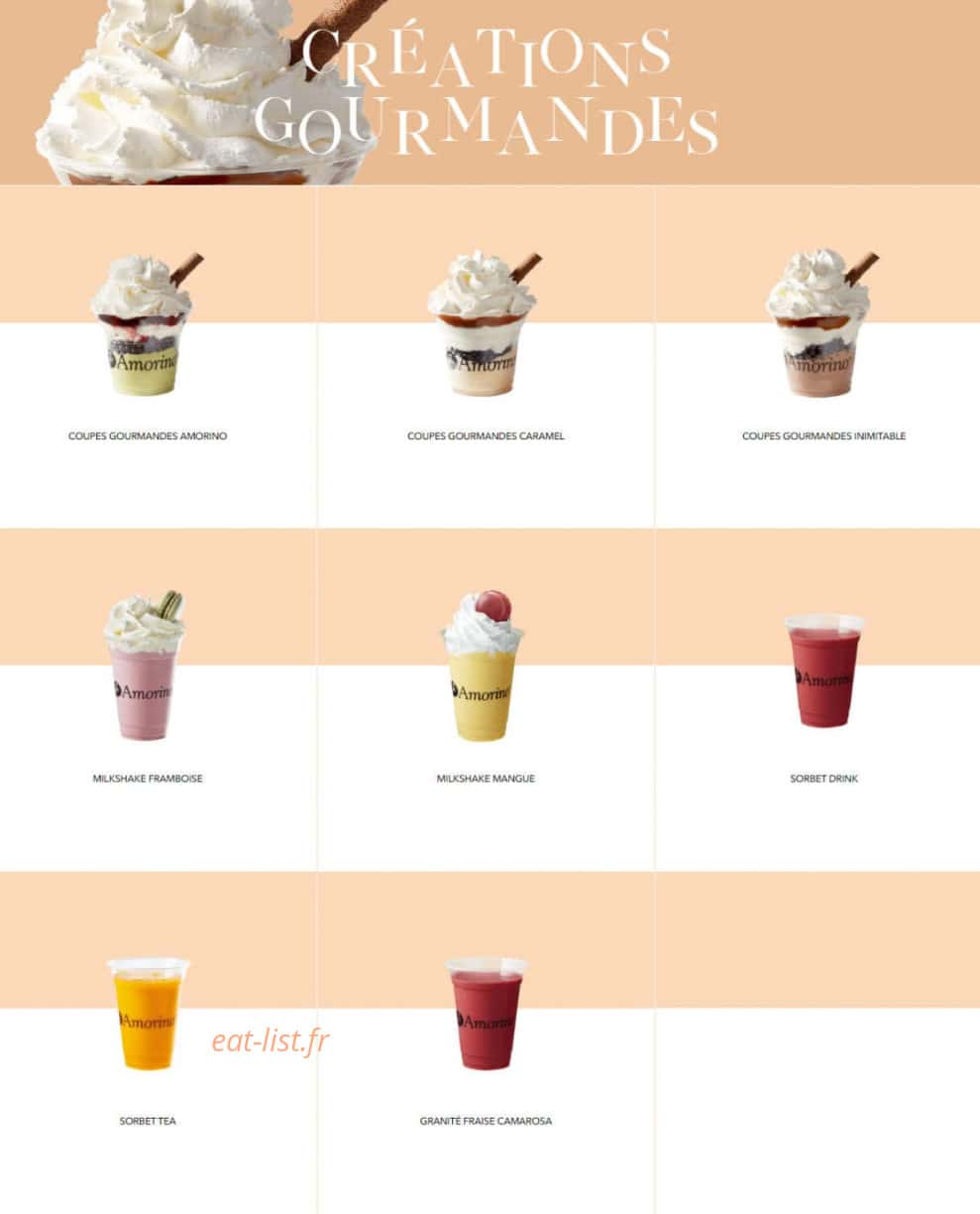 Amorino — carte page 8