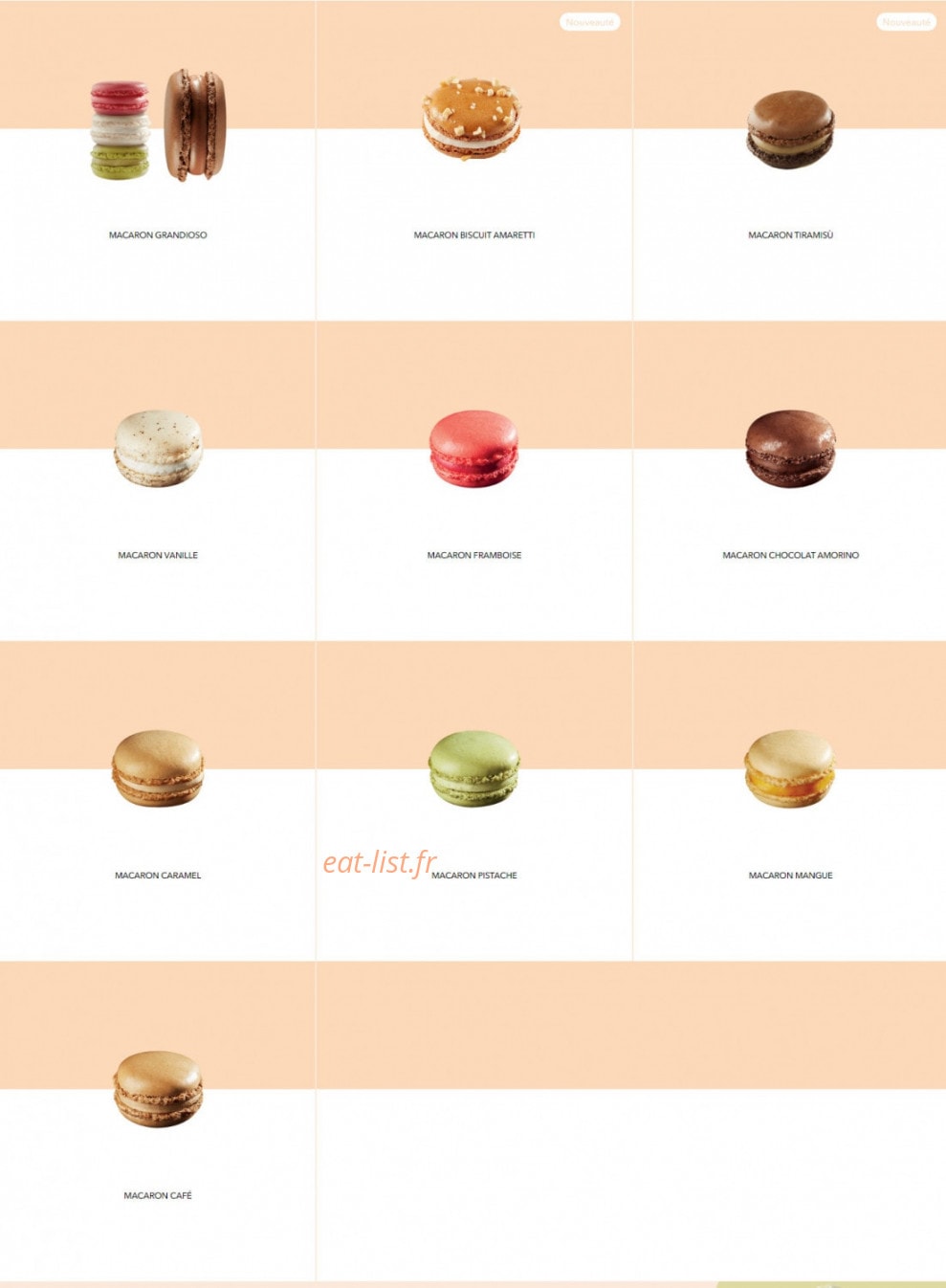 Amorino — carte page 10
