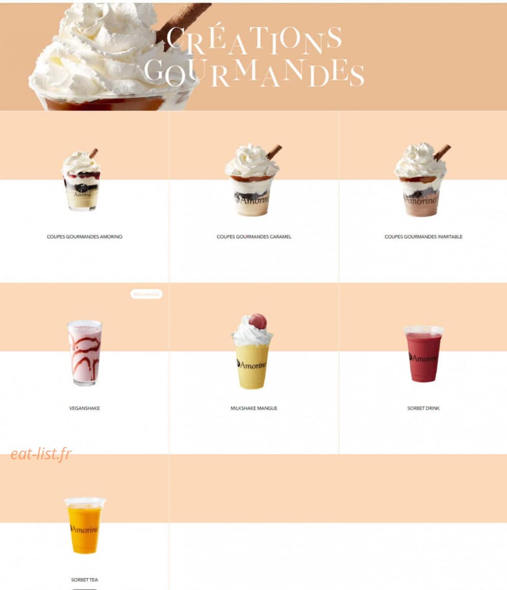 Amorino — carte page 9