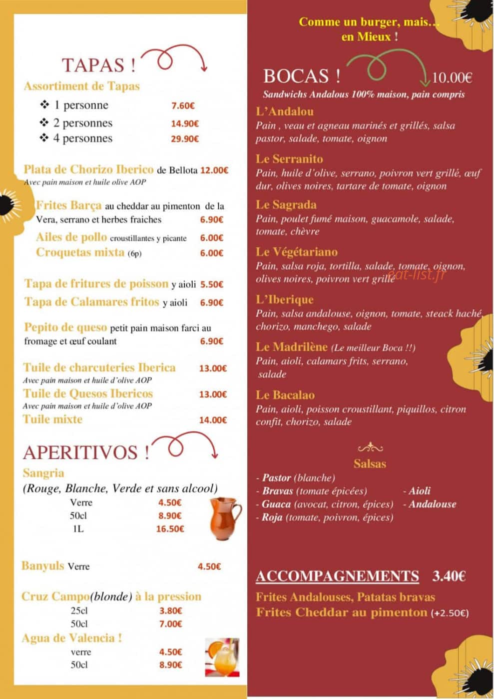 Andalou — carte page 2