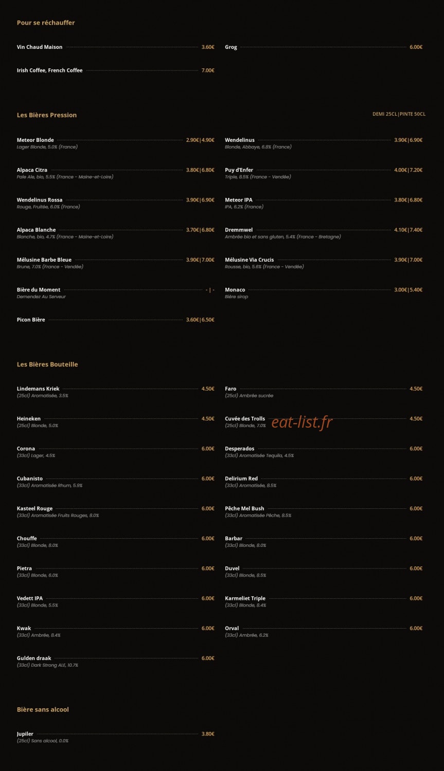 Bar du centre — carte page 6