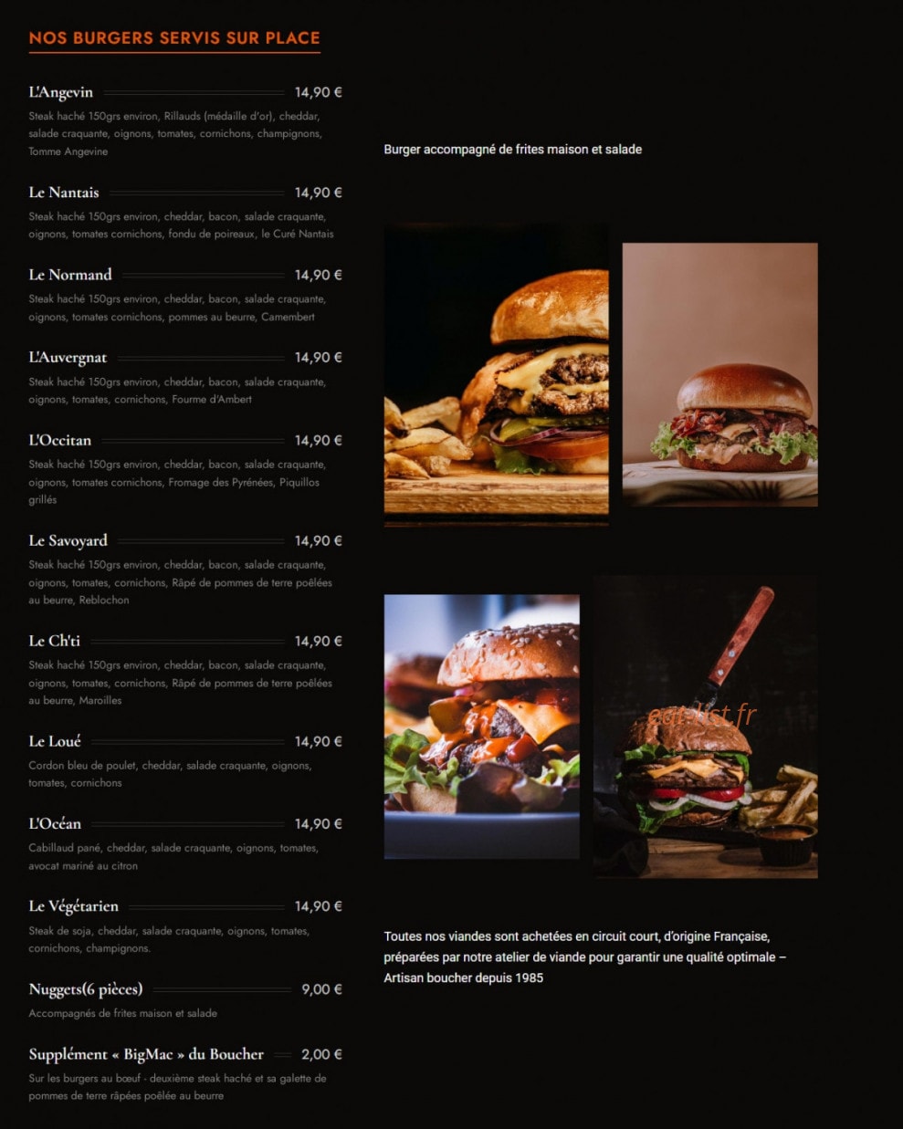 Bistrot Vincent — carte page 2