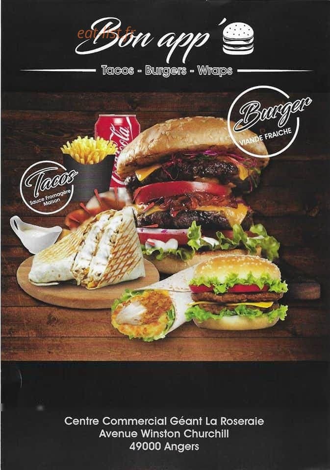 Bon app' — carte page 1
