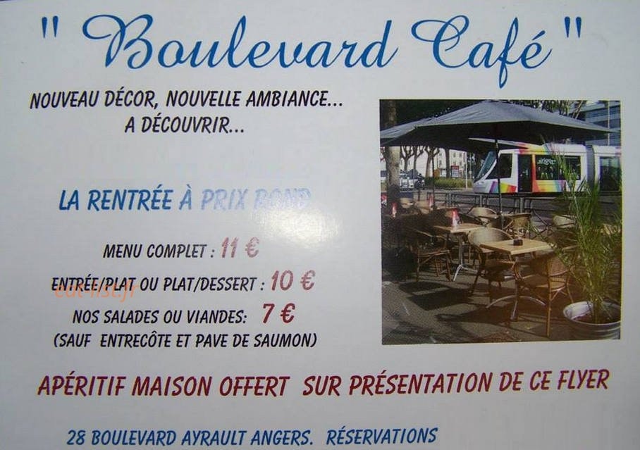 Boulevard Café — carte page 2