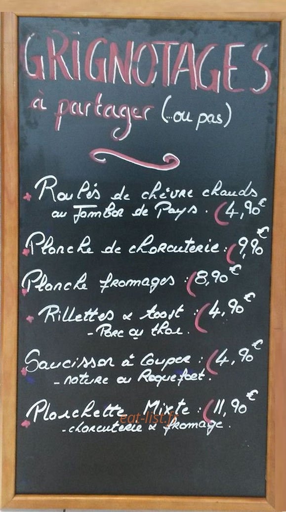 Café Saint Aubin — carte page 1