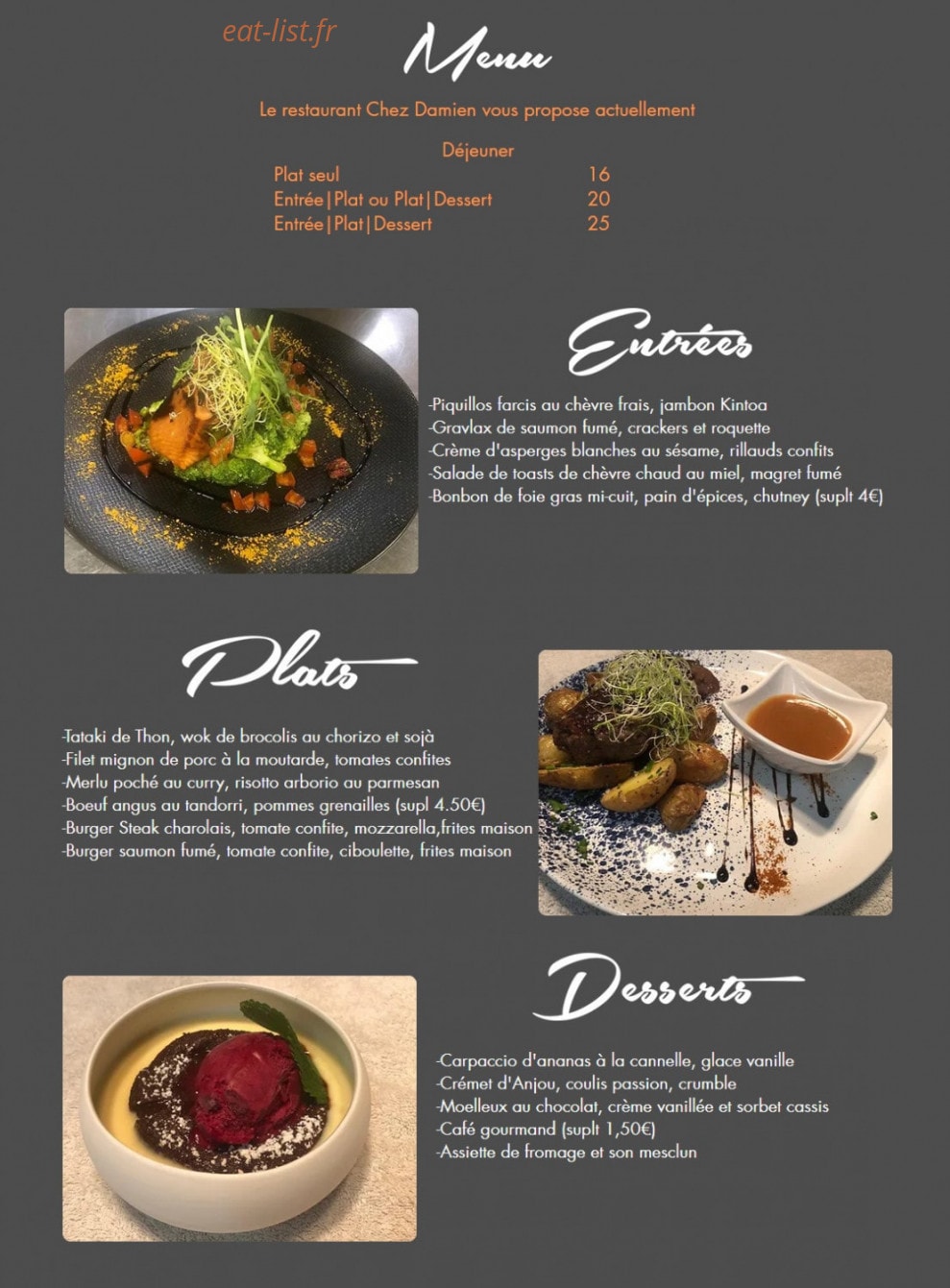 Chez Damien — carte page 1
