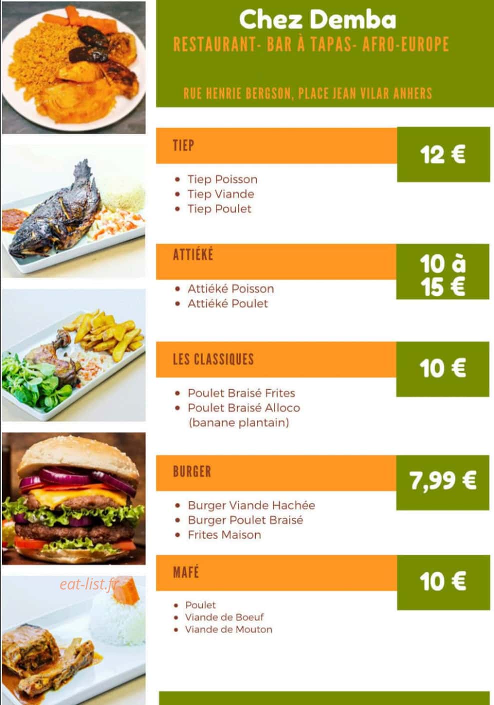 Chez Demba — carte page 2