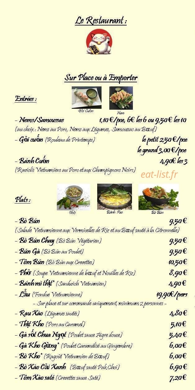 Chez Minh — carte page 2