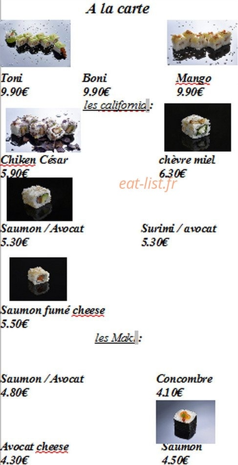 Chez Oki — carte page 5