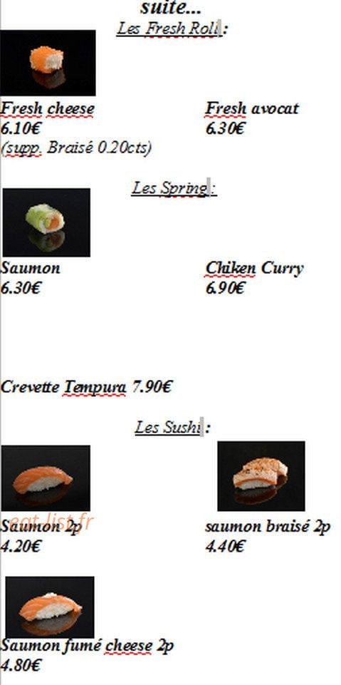 Chez Oki — carte page 4