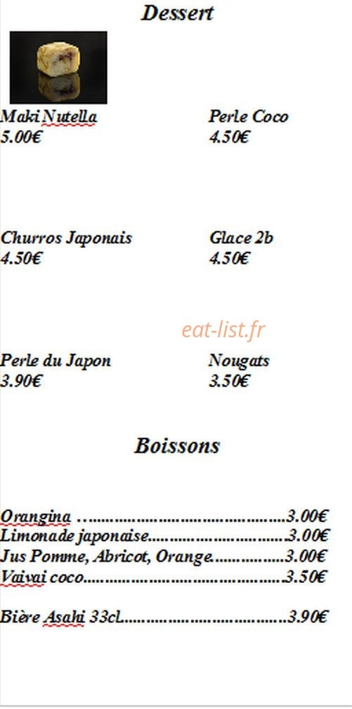 Chez Oki — carte page 6
