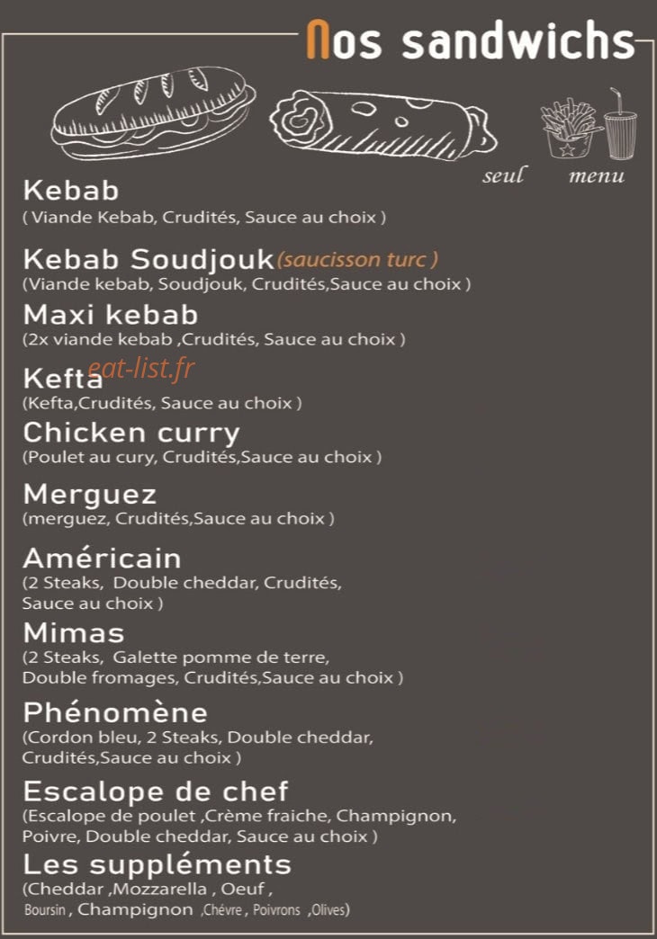 Chez zizou — carte page 1