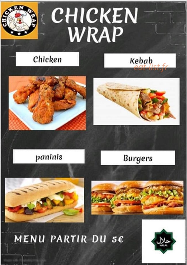 Chicken wrap — carte page 1