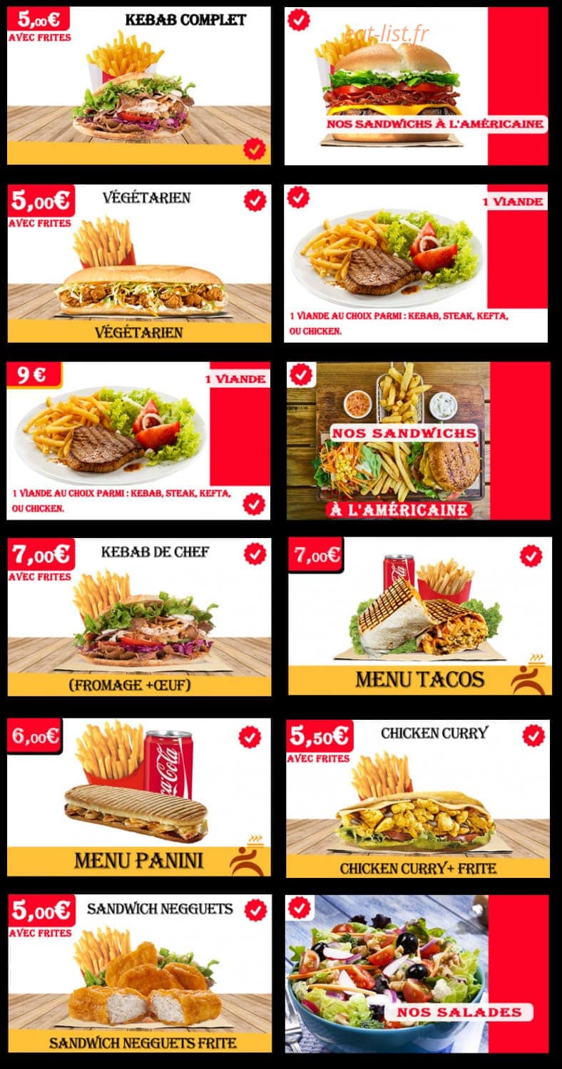 Croq Express — carte page 1