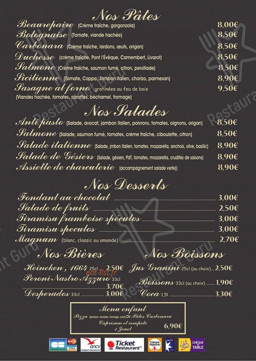 Dolce Pittsa — carte page 2