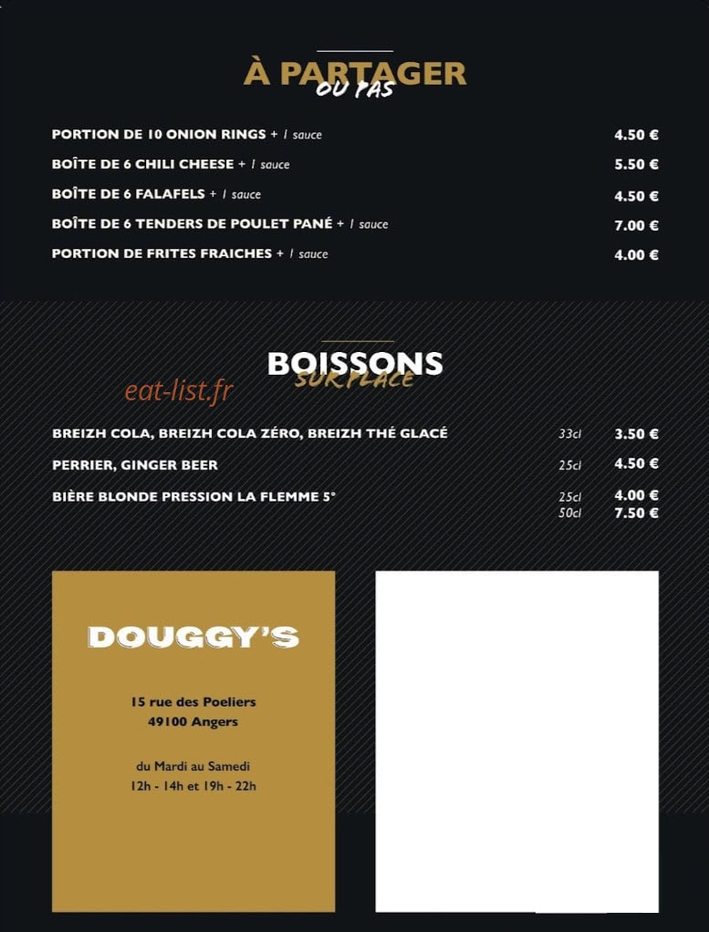 Douggy's — carte page 2