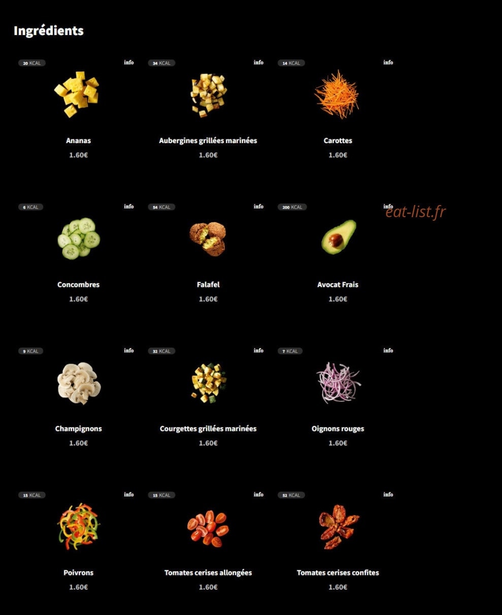 Eat Salad — carte page 3