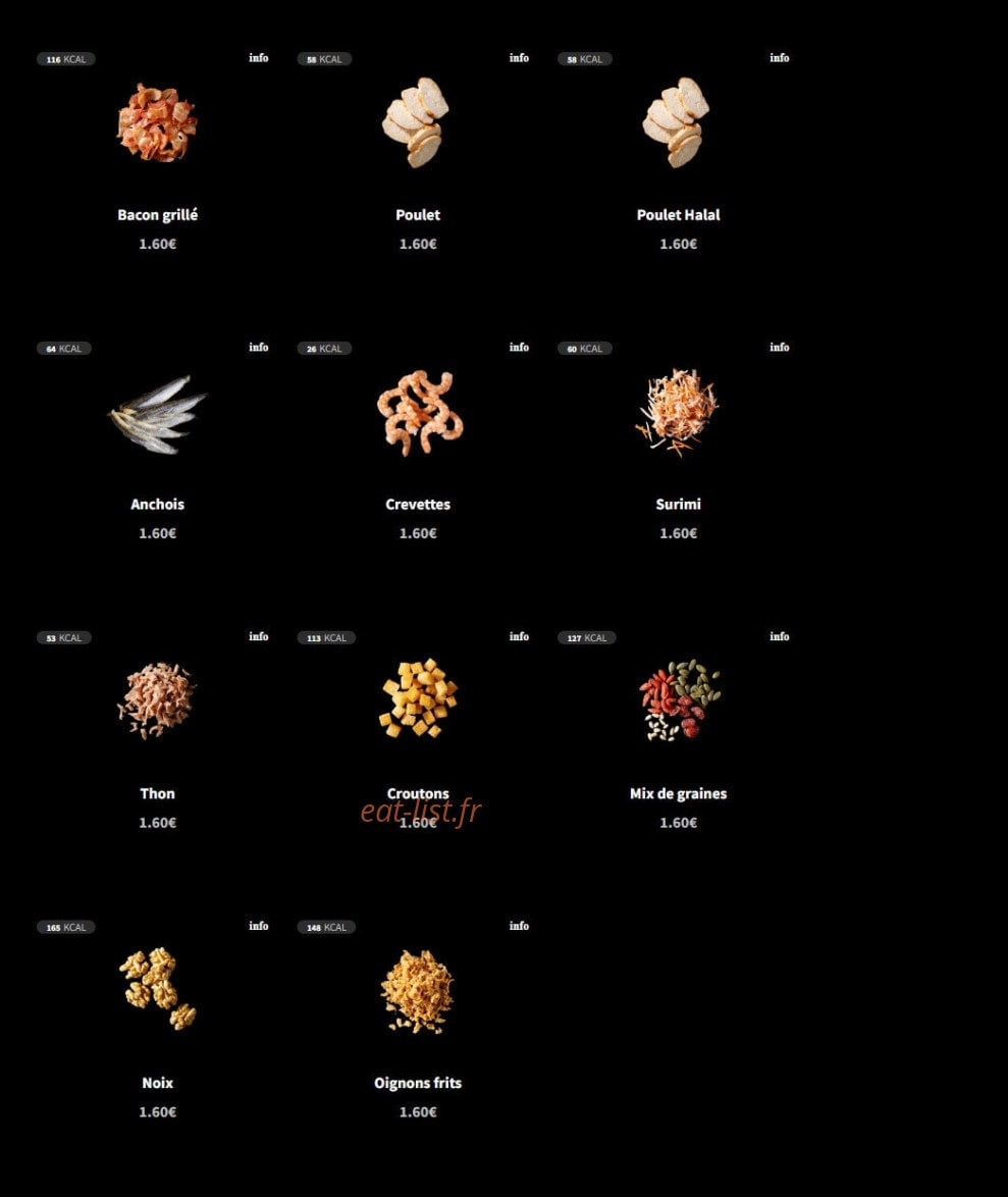 Eat Salad — carte page 5