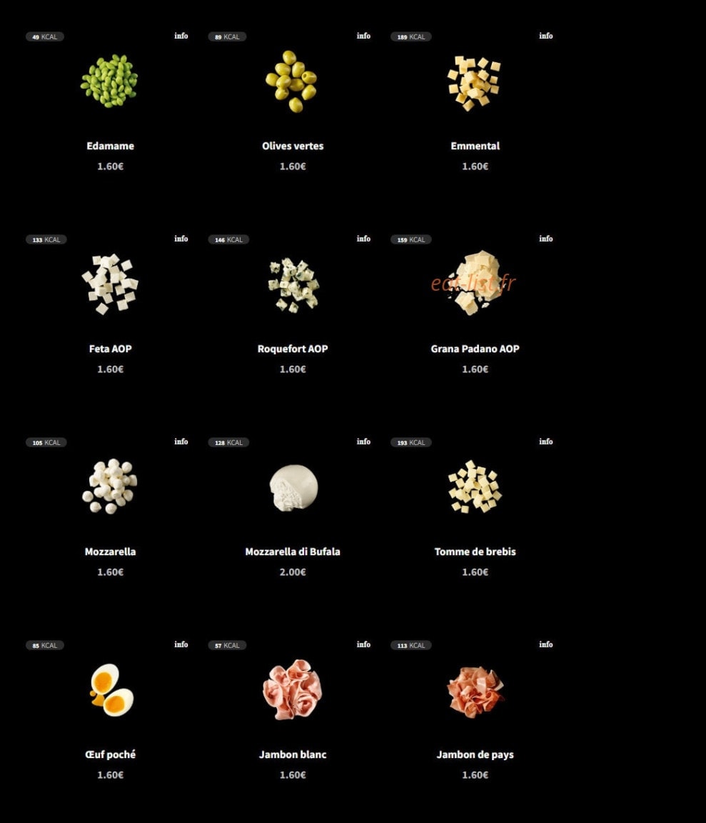 Eat Salad — carte page 4