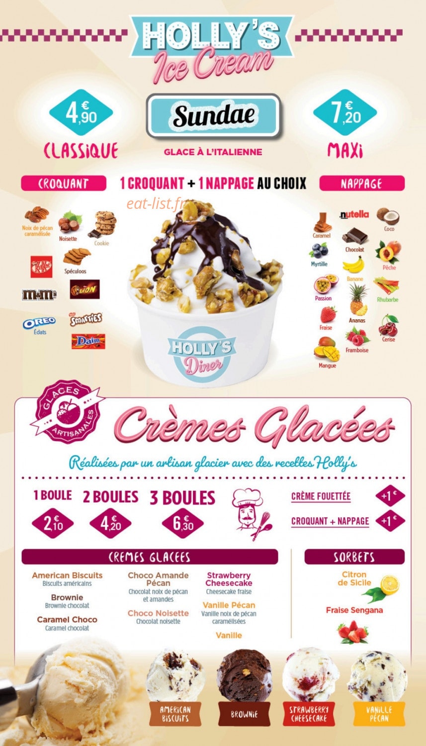 Holly's Diner — carte page 13