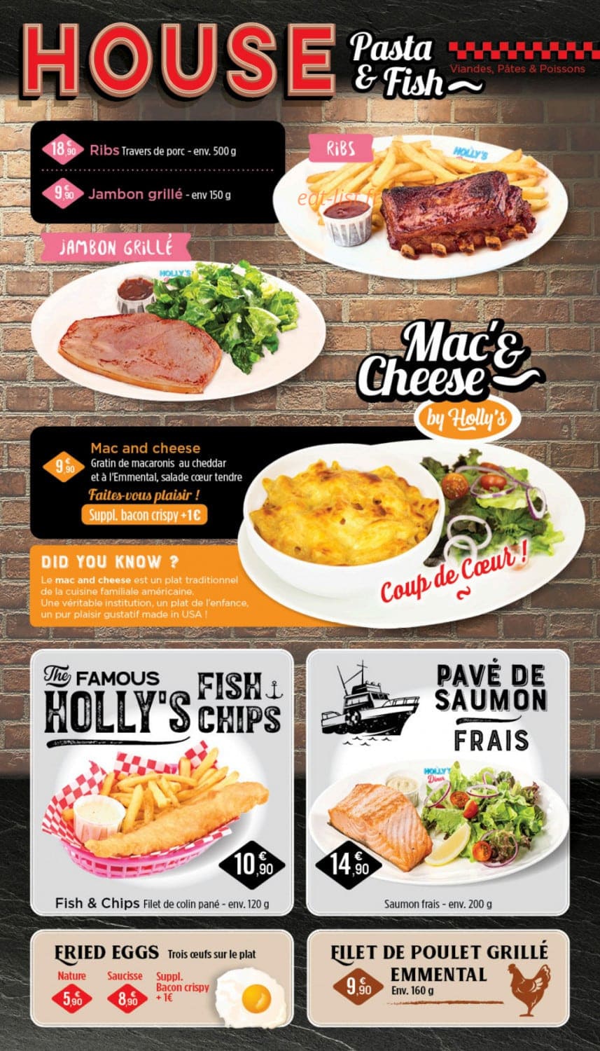 Holly's Diner — carte page 8