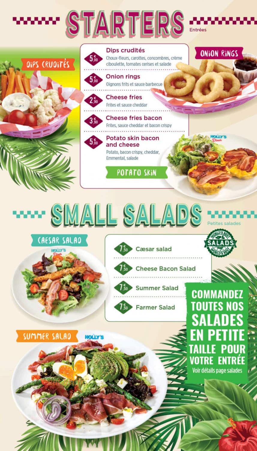 Holly's Diner — carte page 1