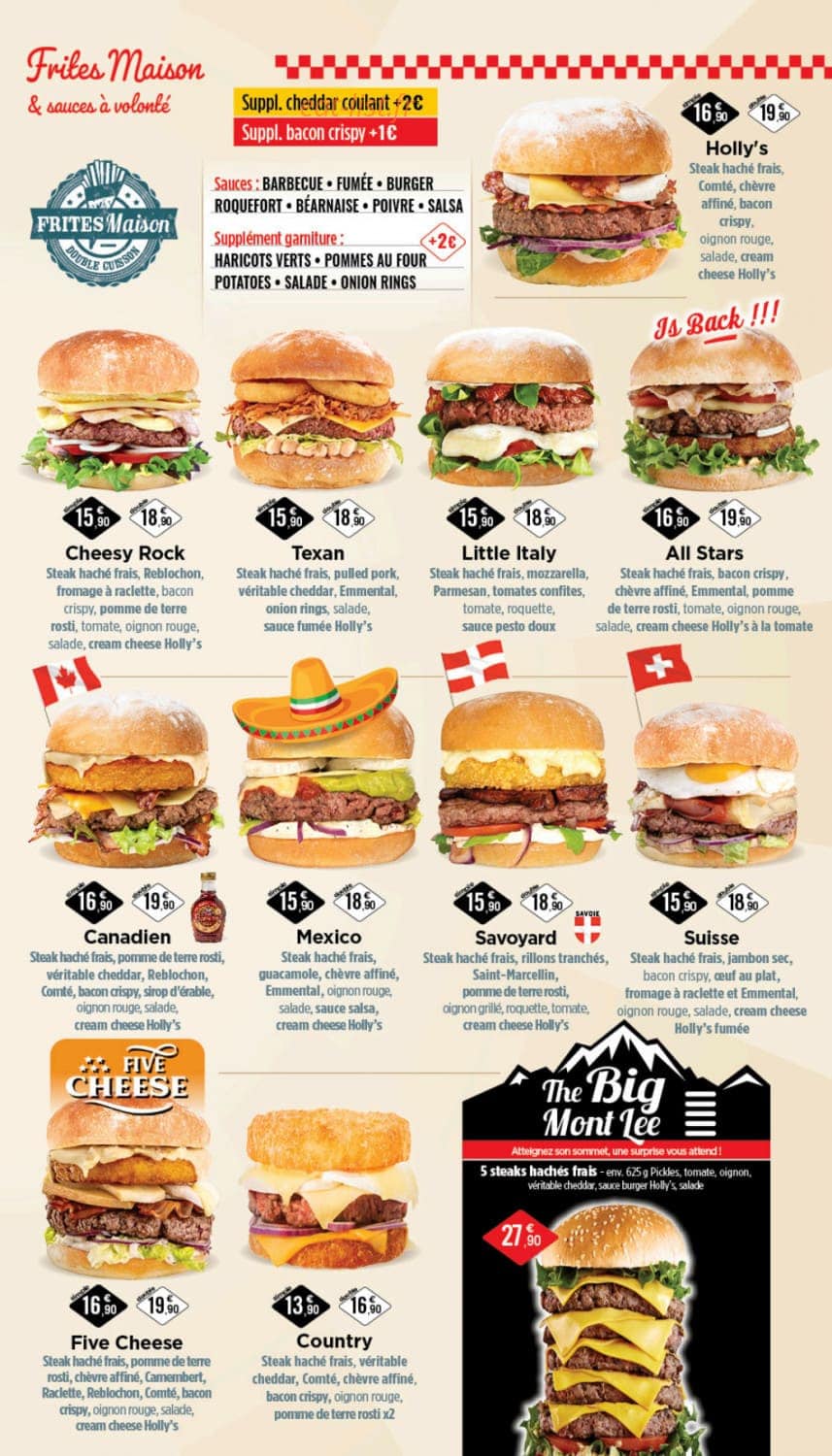 Holly's Diner — carte page 4